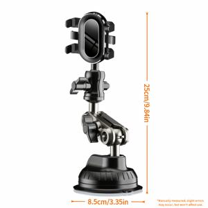 TEMU 범용 차량용 휴대폰 홀더 | 강력한 흡착컵 마운트 | 튼튼하고 내구성 있는 알루미늄 합금 매직 암 | 블로그 촬영, 비디오 녹화, 라이브 스트리밍 및 GPS 내비게이션에 적합 | 360° 회전 및 각도 조절 가능 | 핸즈프리 드라이빙 마운트 | 다중 장면 설치 | 아이폰 및 삼성 호환 | 자동차 액세서리 | 차량용 휴대폰 홀더