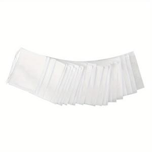 TEMU 100개 사용 후 폐기 가능한 커피 포장, 식품 등급의 비직조 직물 티 필터, 실로 연결된 투명 티 인퓨저 가방, 파티 용품, 다형식 드로어블, 일회용 티 백