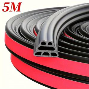 TEMU 1개 범용 196.85inch/393.7inch 자가 점착 합성 고무 자동차 도어 씰 스트립, 소음 감소 다중 구멍 디자인, 전면 도어, 후드, 트렁크, 할로윈, 크리스마스, 추수감사절, 차량 소음 감소, 내구성 있는 방수