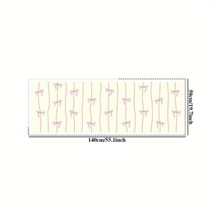 TEMU 1pc 핑크 뱃신 노란 러너 매트 - 부드럽고, 미끄럼 방지, 플러시 폴리에스터 바닥 매트, 40x110cm, 침실, 거실, 소파, 옷장, 라운지, 거실용 러그에 이상적