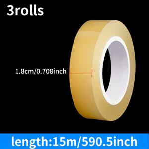 TEMU 식품용 접착 테이프 - 캔, 쿠키 상자, 차통, 사탕 선물 상자 밀봉용 투명 잔여물 없는 PVC 비식품 등급 에지 보호 씰링 테이프