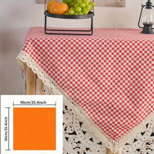 TEMU 1pc 빨간색과 흰색 체크무늬 테이블 클로스 - 클래식 지니엄 패턴, 식탁, 커피 테이블 및 캐비닛을 위한 직사각형 디자인 - 거실, 레스토랑, 파티 및 가정 장식에 완벽한, 식탁 장식|거실장
