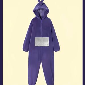 TEMU 1개 안테나 목욕가운 점프수트, 할로윈 캐릭터 코스프레 미니 후드 목욕가운, 초부드러운 플란넬 성인용 파자마, 귀여운 캐릭터 안테나 커플 점프수트 목욕가운 타월 욕실용품|잠옷|코스프레|파자마
