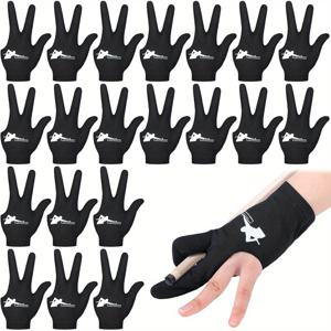 TEMU 빠른 건조 통기성 빌리어드 장갑 - 스누커 및 풀 큐 장갑, 폐쇄, 왼손/오른손 옵션, 블랙, 향상된 그립 및 인간공학적 디자인으로 향상된 제어, 빌리어드 액세서리, 인간공학적 디자인, 내구성 있는 빌리어드 장갑