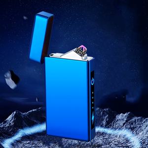 TEMU USB 충전 전자 라이터, 듀얼 아크 전자 라이터, 충전 표시 기능, 무화염 플라즈마 기술, 그라데이션 컬러 디자인, 야외 생존, 비상 및 탐험용