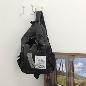 TEMU 릴리베건 여성용 대용량 백팩 - 학교, 여행, 일상 가방 지퍼 클로저, 탈부착 가능한 스트랩, 내구성 강한 옥스포드 소재 블루/블랙 컬러 대학, 직장, 캐주얼 외출용 스타일리시 & 기능적 디자인 여행 백팩|에코백