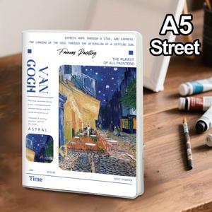 TEMU 1개, A5, 136페이지, 반 고흐 스타일 노트북, PP 소프트 커버 저널, 가로줄 다이어리, 심플 플래너, 여행 일기장, 플래너, 문구류 노트북, 완벽한 선물, 사무용품, 학용품, 개학 준비|편지지|다이어리|일기장