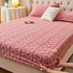 TEMU 1개 단색 플러시 피트 시트, 초고급 부드러움과 편안함, 베이지 친화적, 엠보싱 공예, 세탁기 사용 가능, 딥 포켓, 베개 커버 및 베개 코어 제외, 다다미 침실 및 게스트룸에 적합, 사계절 사용 가능, 올시즌 시트,게스트룸 침구, 디자인,부드러운 침구,울트라소프트 원단,통기성 소재,럭셔리 슬리퍼