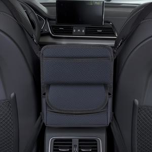 TEMU 2개 티슈 홀더가 있는 차량용 시트 오거나이저 - 내구성 있는 인조 가죽 센터 콘솔 스토리지 오거나이저, 접이식 컵 홀더, 휴대폰 슬롯, 티슈 박스 - 전면 좌석을 위한 공간 절약형 자동차 인테리어 오거나이저, 모든 차량(자동차, SUV, 트럭)에 호환 가능 - 도구 없이 쉬운 설치, 컴팩트 디자인, 견고한 구조, SUV 운전자용