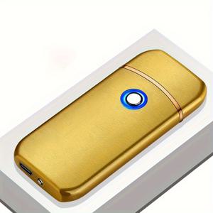 TEMU 1개 AZONT USB 충전식 방풍 전자 라이터, 지문 센서 & 양면 점화 기능, 고품질 무염기 작동, 리튬 배터리 구동 컴팩트 휴대용 라이터 (스마트 안전 점화 시스템), 캠핑 및 야외 활동용, 주방 라이터, 세련된 디자인, 내구성 강한 구조, 스마트 점화 라이터, 캠핑 애호가 및 등산객을 위한 휴대용 라이터