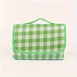 TEMU 초대형 야외 피크닉 담요 - 비치 체크 캠핑 매트, 가볍고 휴대하기 쉬운 비치 담요 (BBQ, 공원, 잔디밭 & 여행용) | 남녀 모두에게 적합한 내구성 있는 폴리에스터 소재