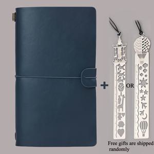 TEMU A6 크리에이티브 노트북, 메탈 북마크 포함, 크래프트 종이 시트 및 줄 그린 페이지 & PVC 보관 가방 – 저널링, 빈티지 휴대용 여행 다이어리, 백투스쿨 문구류, 학습 플래너, 빈티지 다이어리, 에스테틱 저널, 고품질 문구, 종이, 노트 테이킹 북, 쓰기 노트북, 여행자, 학생용, 저널링 노트북