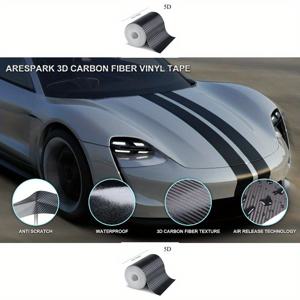TEMU 나노 카본 파이버 차량 도어 실 보호 테이프 - 방수 PVC 접착식, 스크래치 방지, 차량용, 5가지 색상 (블랙, 레드, 블루, 그린, 오렌지)