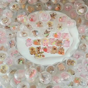 TEMU 20개 귀여운 미니 카피바라 가샤폰 - 투명 PVC 캡슐, 씹기 기계에 완벽, 파티 선물 및 깜짝 선물, 생일, 할로윈, 크리스마스, 부활절 축하 행사에 필수, 초대 없이 무료, 카피바라 생일, 미니 브랜드 깜짝 볼, 카피바라 물건