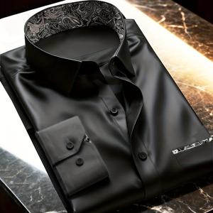 TEMU 남성 슬림핏 퀵드라이 주름방지 드레스 셔츠 - 솔리드 화이트 & 칼라 비즈니스 캐주얼 & 포멀 웨어, 사계절 맞춤 버튼업 블라우스, 세탁기 사용 가능 오피스 셔츠