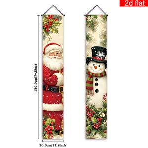 TEMU 2D 플랫, 2D 플랫 배너, 2개, 크리스마스 테마 커플렛 현관 배너, 눈사람 패턴 디자인, 겨울 크리스마스 이브 파티 홈 실내외 벽 현관문 장식용, 2D 플랫, 크리스마스 장식,축제 대련,겨울 휴일 테마,가벼운 소재,폴리에스터 배너,휴일 배너,축제 문 장식,휴일 쇼핑객,축제 선물 구매자