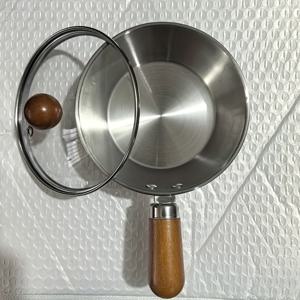 TEMU 유리 뚜껑 밀크 포트 1세트, 가정용 뜨겁게 끓이는 밀크 포트, 야간 간식 국물 포트, 범용 스토브 스테인리스 스틸 포트, 인덕션 스토브 찜 포트 - 차 및 커피 제조에 적합, 야외 캠핑에 이상적