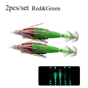 TEMU 2개 AVLCOAKY 발광 오징어 낚시 훅 - 야광 이중 레이어 우산 리그와 리얼리스틱 오징어 미끼, 멀티컬러 (핑크/노랑/보라/초록) 바닷물 및 민물 낚시 루어, 참치, 고등어, 상어, 오징어용