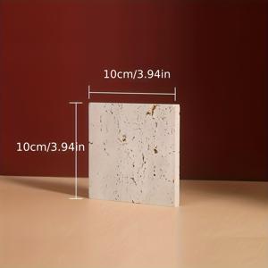 TEMU 우아한 자연 트라베르틴 보석 홀더 및 베이지 화장품 트레이 - 귀걸이, 반지, 목걸이용 비눗방울 마블 큐브 디스플레이 - 가정 사무실, 책걸이, 문 막기 및 와비 사비 선반 장식, 보석 정리함 보관, 다듬은 마무리|반지|링귀걸이