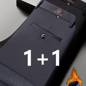 TEMU 투팩 남성용 두꺼운 기모 안감 비즈니스 바지 - 신축성 좋고 편안하며 가을/겨울에 다용도로 적합, 통근 및 캐주얼 웨어에 완벽, 남성용 캐주얼 바지, 슬랙스, 남자 여름바지, 남성바지 여름, 바지 남성, 남자 바지 슬랙스, 남자 슬랙스