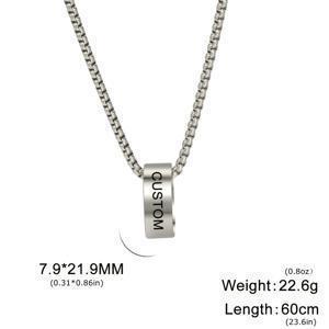 TEMU 1pc EUEAVAN 맞춤형 인쇄 이름 및 날짜 패ンデ트 목걸이, 스테인레스 스틸, 재미있는 스타일의 보석 선물 커플, 약혼, 결혼, 생일, , 크리스마스, 졸업 - 남성 및 여성용 맞춤형 목걸이