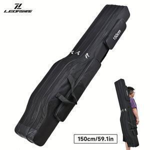 TEMU 2사이즈 LEOFISHING 대용량 낚시 가방 - 내구성 강한 옥스포드 원단, 편안한 어깨끈, 3단 정리 수납, 캠핑 & 하이킹 장비 (59.05인치 & 39.37인치), 고품질 지퍼, 튼튼한 스타일, 오래가는 소재, 아웃도어 애호가를 위한 낚시 용품