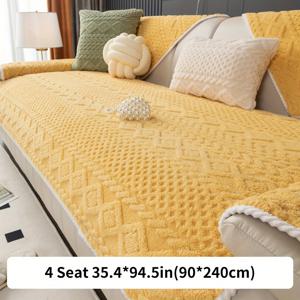 TEMU 1pc 플러시 소파 슬립 커버, 따뜻하고 두꺼운 소파 커버, 사계절 일반 가구 보호대, 침실, 사무실, 거실 홈 , 등받이, 팔걸이, 베개 케이스 제외