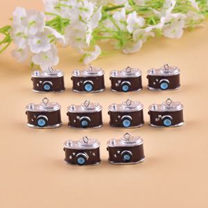 TEMU 10pcs 스테레오 카메라 수 지 매력 DIY 펜 던 트 귀걸이 목걸이 쥬얼리 액세서리에 대 한 빈티지 카메라 펜 던 트 대량