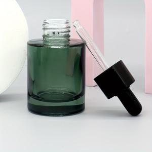 TEMU 1pc 50ML 빈 투명 녹색 유리 드로퍼 병 투명 에센셜 오일 병 에센스 병 재사용 가능한 화장품 샘플 병 드로퍼 병 여행 액세서리
