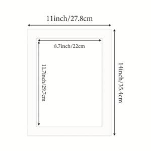 TEMU 25팩 HDCRH 화이트 픽처 매트 보드 시트 - 화이트 코어 베벨, 산성 프리 포토 프레임 매트, 11x14 & 12x16 인치 프레임용 센터드 픽처 보드, 사진 프레임, 예술작품, 프린트, 포스터 호환