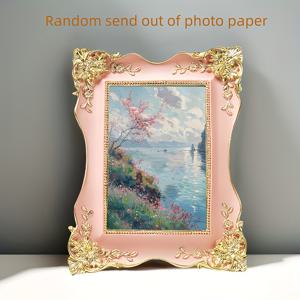 TEMU 유럽 스타일의 고전적인 주름이 있는 수지 사진액자, 펜듈럼 장식 그림틀, 그림틀 홈 소프트 패키지 그림 금색 그림틀, 집 거실 사무실 장식을 위한 그림틀, 어머니의 날 새해 부활절 선물
