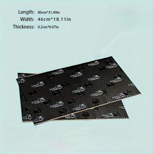 TEMU 자동차 알루미늄 표면 처리 부틸 고무 방음 매트, 자동차 실내 소음 차단 및 진동 감쇠 시트 세트