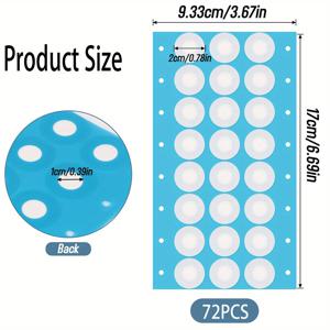 TEMU 72개 합성 필터 페이퍼 스티커, 20mm 0.25μm 필터 디스크 버섯 재배용 와이드 마우스 병 뚜껑 부착
