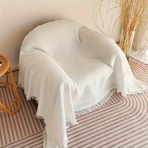 TEMU 1pc 유니버설 소파 스로우 블랭킷, 올 시즌, 부드럽고 아늑함, 300-350g, 퇴색 없음, 털이 없음, 가정, 캠핑 또는 야외 사용에 완벽함|캠핑의자