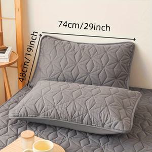 TEMU 2개 베개커버 (코어 없음), 부드럽고 편안한 통기성 땀 흡수 베개 커버, 간편한 침구 관리, 19x29인치