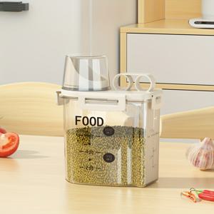 TEMU 식품 보관용 밀폐용기 세트 - BPA 프리 폴리에틸렌 주방 정리함 (곡물, 견과류, 밀가루, 쌀용) - 해충 방지, 습기 방지, 휴대용 누수 방지 분배 보관함 - 식품 저장용으로 사용하는 다용도성