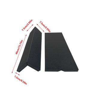 TEMU 2개 세트 고밀도 PE 접착 코너 가드 범퍼 - 변형 가능한 벽 가드, 자체 접착식 폼 패딩, 가정 및 차고용, 검정색 90도 충돌 안전 쿠션, 새김 표면