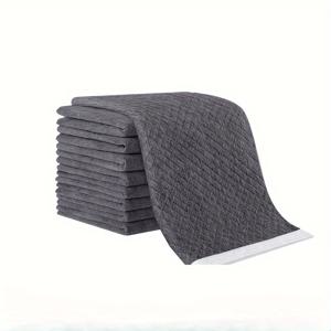 TEMU 반려동물을 위한 탄소 성분이 든 대나무 펫 패드, 비짠 원단, 두꺼운 흡수성 훈련 라이너 - 고양이와 개에 적합, 다양한 사이즈 제공|배변패드