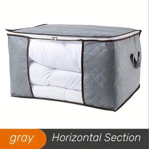 TEMU 1개 폴리에스터 의류 보관 백, 손잡이, 투명 창, 대용량, 옷 및 이불, 옷장 옷장 정리, 가정, 침실, 기숙사 공간 절약 장치