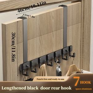 TEMU 캐주얼 스타일 문걸이 훅 랙, 1개 - 금속, 쉬운 설치, 드릴링 필요 없음 문걸이 백, 옷, 타월 - 욕실, 주방, 침실용 홈 오가나이저