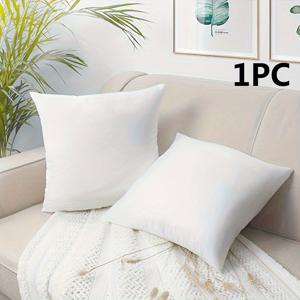 TEMU 1개 대형 화이트 베개 인서트 - 65x65cm & 80x80cm, 현대적 스타일, 세탁기 사용 가능, 폴리에스터, 사계절용 소파, 자동차 시트, 홈 데코, 장식용 베개 인서트|현대적 스타일|폴리에스터 섬유, 소파용 베개, 수면용 베개, 바디 베개 케이스, 베개 충전재, 소파용 베개, 쿠션 베개, 쿠션 충전재