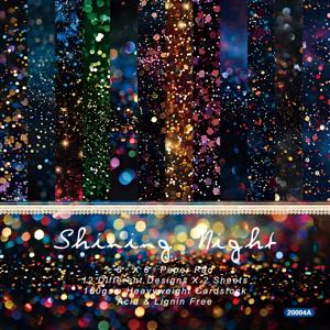 TEMU 24장 Alinacutle 빛나는 밤 글리터 페이퍼 패드 - 6