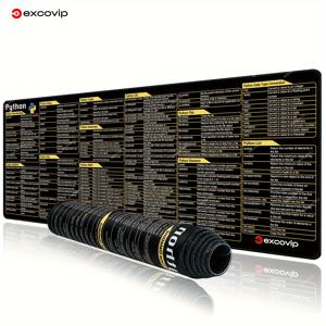 TEMU 파이썬 프로그래밍 언어 단축키 마우스 패드, 코더용 키보드 핫키 디자인 확장형 소프트웨어 데스크 매트 - 대형 사무실 & 공부 도우미, 코딩 작업 공간,세련된 작업 공간 액세서리,부드러운 질감,미끄럼 방지 베이스,기술 전문가,소프트웨어 개발자