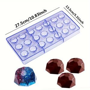 TEMU 다양한 스타일의 투명 플라스틱 초콜릿 몰드, 하트, 조개껍데기, 장미, 사각형 & 직사각형 캐비티가 있는 재사용 가능한 DIY 캔디 & 케이크 몰드 - 베이킹, 젤리, 비누 만들기용 주방 액세서리, 캔디 몰드, 음식 준비 안전