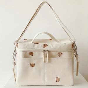 TEMU 한국식 귀여운 단열 엄마 가방은 유모차에 걸 수 있어서 모유 수유와 식사를 위한 우유 아이스팩을 편리하게 보관하고 휴대할 수 있는 다기능 단열 가방입니다.|얼음주머니