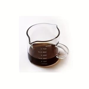 TEMU 1. 투명 유리, 눈금이 있는 작은 우유 컵, 커피 컵, 커피 측정 컵, 미니 컵, 이중 주둥이 우유 컵, 이중 주둥이 측정 컵, 베이킹 도구