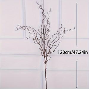 TEMU 리얼리스틱 4가지 가지가 있는 인공 버드나무 가지 - 플라스틱 덩굴과 가지로 구부릴 수 있는 생동감 넘치는 데드우드 - 웨딩, 할로윈, 크리스마스, 파티 장식용 / 나무 소품, 쉽게 모양 잡기 (유지 관리 불필요)