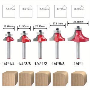 TEMU 5개 세트의 카바이드 라우터 비트, 1/4