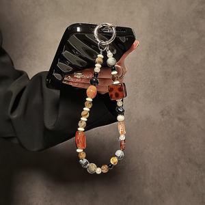 TEMU 크리에이티브 핸드메이드 비즈 핸드 체인 손목 짧은 매달린 로프 모바일 폰 케이스 자동차 키 체인 가방 펜던트 여성 트렌드|핸드폰스트랩