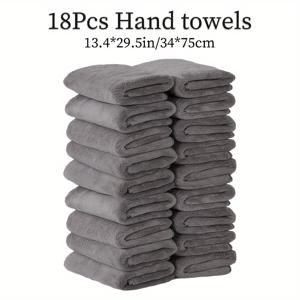 TEMU 18-팩 마이크로파이버 수건, 13.4x29.5인치, 300GSM, 빠른 건조, 부드럽고 편안함, 다양한 색상 옵션, 현대적인 스타일, 가정, 피트니스, 샤워 용 욕실 용품|샤워타올|샤워커튼